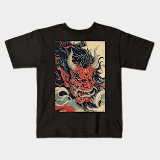 A Japanese Oni Art Kids T-Shirt